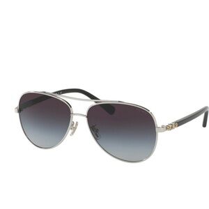 Coach Chic Silver Aviator Sunglasses with case